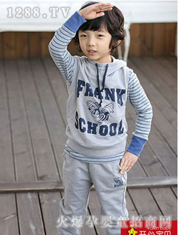 開心寶貝灰色運動童裝