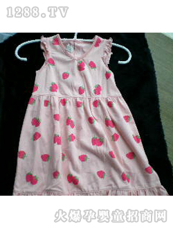 泰迪熊家族小草莓童裙