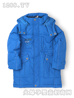 小豬班納男童帶帽羽絨服