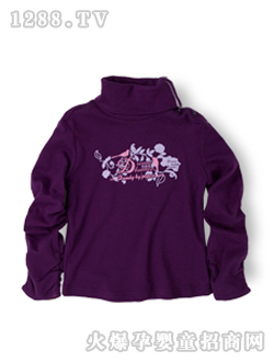 小豬班納紫色長(zhǎng)袖T恤