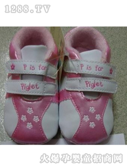 麗嬰房粉色白帶yinge鞋