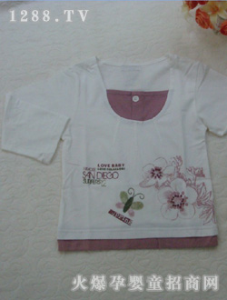 哆啦小貝白色短袖