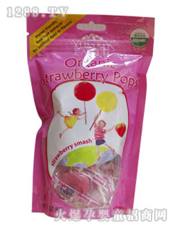 亞米有機草莓口味棒棒糖