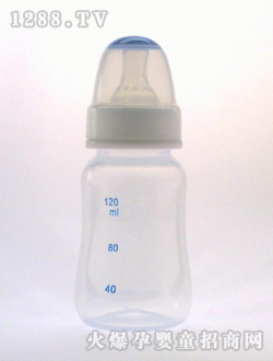 標準口徑PP奶瓶120mL藍透明