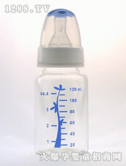 晶鉆玻璃奶瓶120ml藍(lán)樹