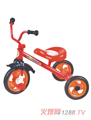 金六一紅色三輪童車