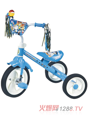 金六一彩帶手柄三輪童車