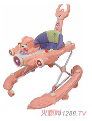 紅喜兒童學(xué)步車淡粉色