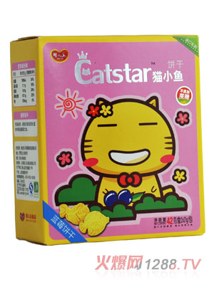 yinge樂貓小魚藍(lán)莓餅干