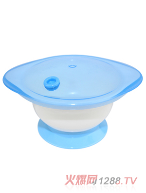 貝仕嘉帶蓋雙耳碗+TPE吸盤