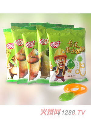 熊出沒(méi)20g長(zhǎng)尾熊果汁軟糖蘋(píng)果香橙味