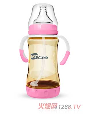 伊斯卡爾240mlPPSU防脹氣自動(dòng)奶瓶（紅）