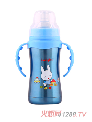 Bunnytoo不銹鋼保溫奶瓶240ml藍(lán)色