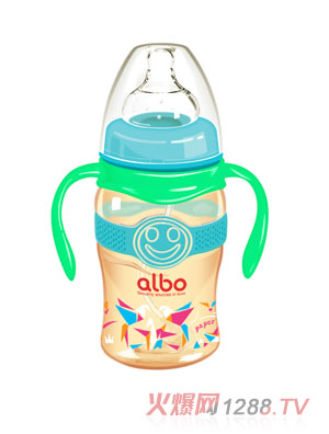 愛樂寶220mlPPSU寬口感溫自動奶瓶綠色