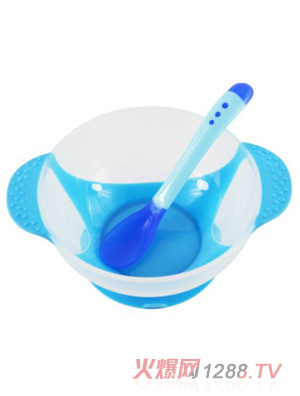 陽光兔吸盤小碗藍(lán)色