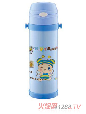 陽(yáng)光兔兒童保溫壺400ML藍(lán)色