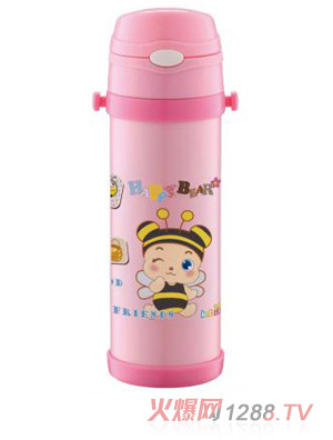 陽(yáng)光兔兒童保溫壺400ML粉色