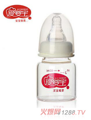 愛嬰寶高硼硅晶鉆玻璃奶瓶、果汁奶瓶60ML