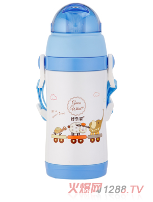 好樂嬰背帶水杯藍色