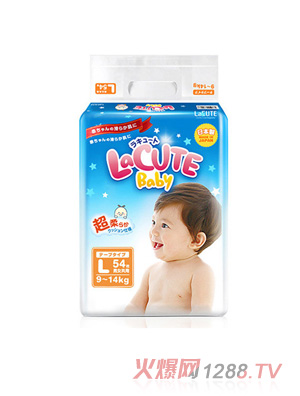 樂可愛日本原裝紙尿褲大號(hào)l54片(9-14kg)