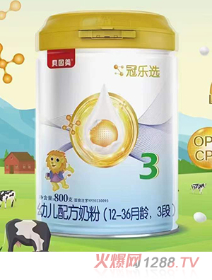 貝因美冠樂(lè)選youe配方奶粉（12-36月齡，3段）