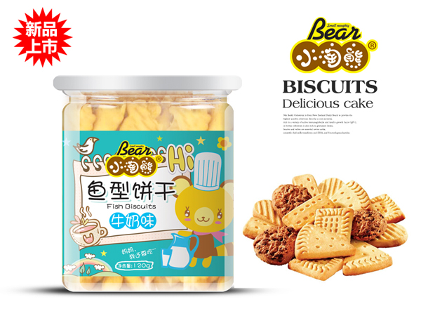 小淘熊魚(yú)型餅干-牛奶味a