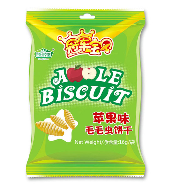 冠軍寶貝5連包蘋果味毛毛蟲餅干