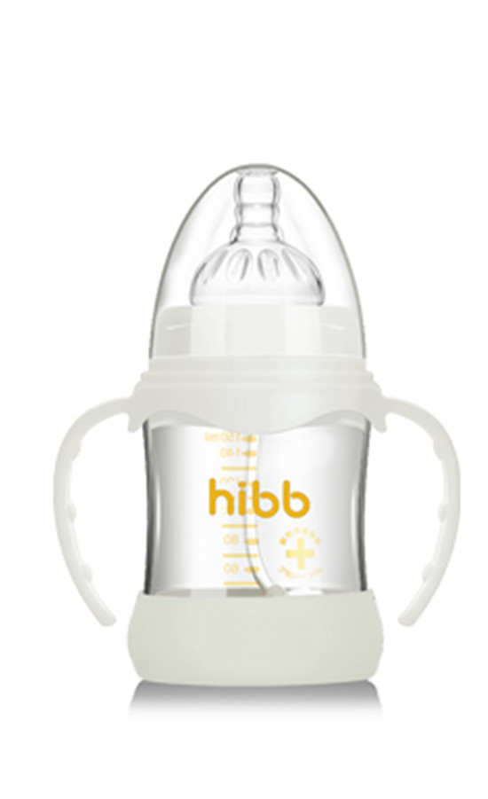 浩一貝貝防摔自動(dòng)玻璃奶瓶白色150ml