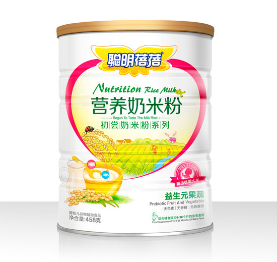 聰明蓓蓓益生元果蔬奶米粉